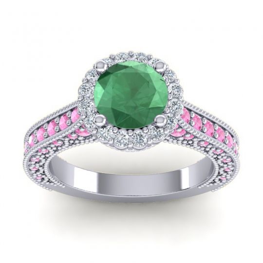 Orrnate Halo Pave Rajata Ring