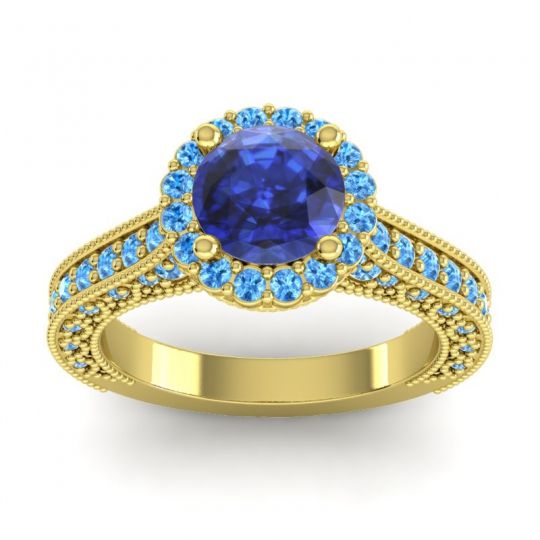 Orrnate Halo Pave Rajata Ring