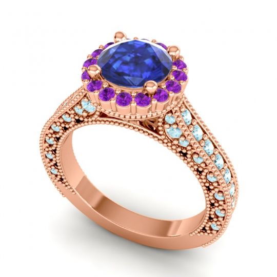 Orrnate Halo Pave Rajata Ring