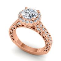 Orrnate Halo Pave Rajata Ring