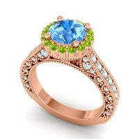 Orrnate Halo Pave Rajata Ring