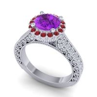 Orrnate Halo Pave Rajata Ring