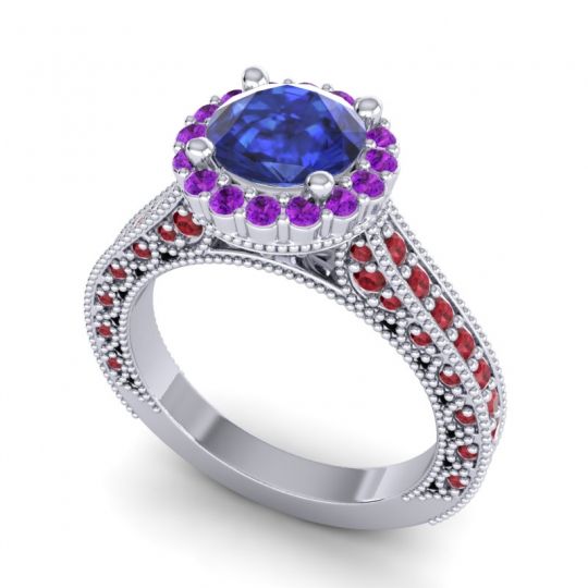 Orrnate Halo Pave Rajata Ring