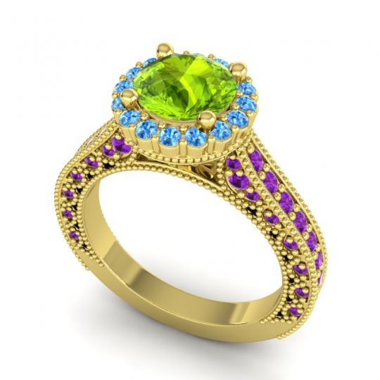 Orrnate Halo Pave Rajata Ring