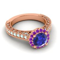 Orrnate Halo Pave Rajata Ring