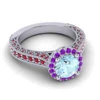 Orrnate Halo Pave Rajata Ring