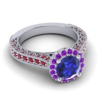 Orrnate Halo Pave Rajata Ring