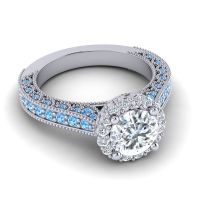 Orrnate Halo Pave Rajata Ring