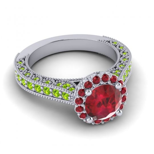 Orrnate Halo Pave Rajata Ring