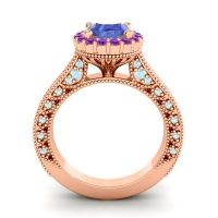 Orrnate Halo Pave Rajata Ring