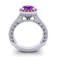 Orrnate Halo Pave Rajata Ring