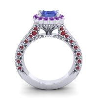 Orrnate Halo Pave Rajata Ring