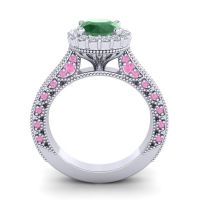 Orrnate Halo Pave Rajata Ring