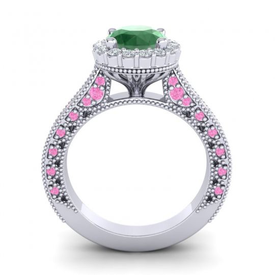 Orrnate Halo Pave Rajata Ring