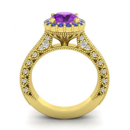 Orrnate Halo Pave Rajata Ring
