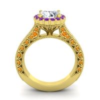 Orrnate Halo Pave Rajata Ring