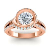Ornate Halo Pave Bhramana Ring