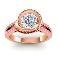 Ornate Halo Pave Bhramana Ring
