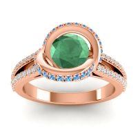 Ornate Halo Pave Bhramana Ring