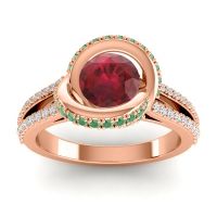 Ornate Halo Pave Bhramana Ring