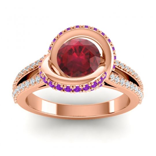 Ornate Halo Pave Bhramana Ring