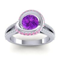 Ornate Halo Pave Bhramana Ring