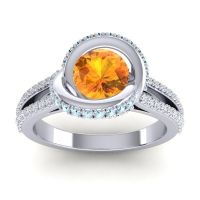 Ornate Halo Pave Bhramana Ring