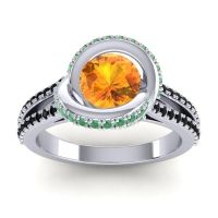 Ornate Halo Pave Bhramana Ring