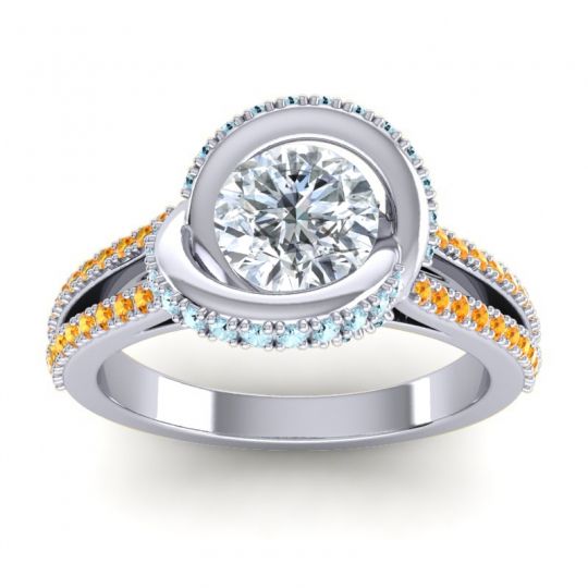 Ornate Halo Pave Bhramana Ring