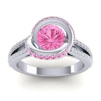 Ornate Halo Pave Bhramana Ring