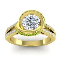 Ornate Halo Pave Bhramana Ring