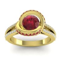 Ornate Halo Pave Bhramana Ring