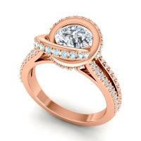 Ornate Halo Pave Bhramana Ring