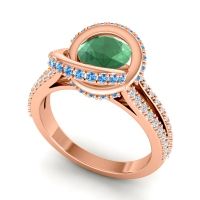 Ornate Halo Pave Bhramana Ring