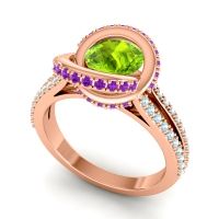 Ornate Halo Pave Bhramana Ring