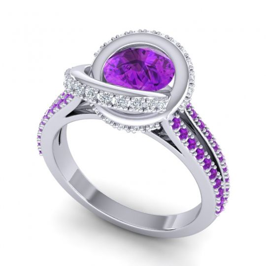 Ornate Halo Pave Bhramana Ring