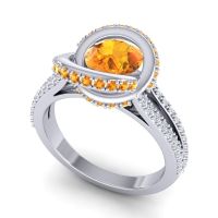 Ornate Halo Pave Bhramana Ring