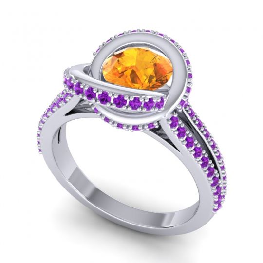 Ornate Halo Pave Bhramana Ring