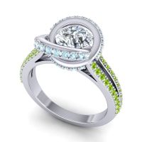 Ornate Halo Pave Bhramana Ring
