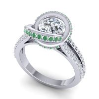 Ornate Halo Pave Bhramana Ring