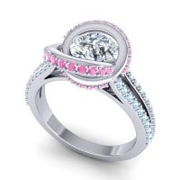 Ornate Halo Pave Bhramana Ring