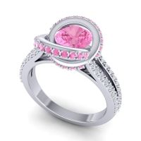 Ornate Halo Pave Bhramana Ring