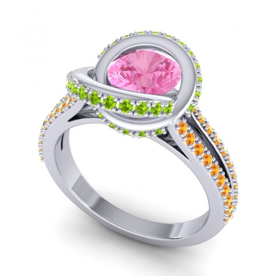Ornate Halo Pave Bhramana Ring