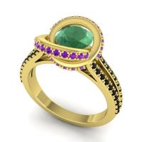Ornate Halo Pave Bhramana Ring