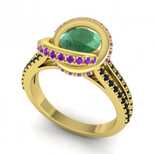 Ornate Halo Pave Bhramana Ring