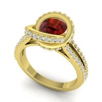 Ornate Halo Pave Bhramana Ring