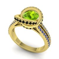 Ornate Halo Pave Bhramana Ring