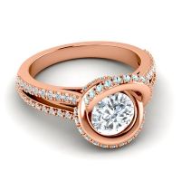 Ornate Halo Pave Bhramana Ring