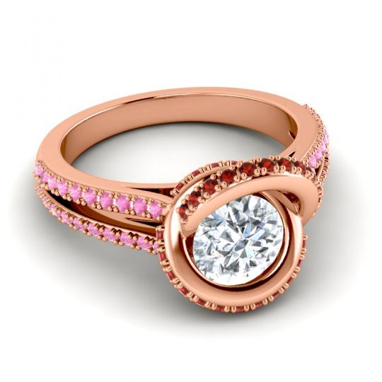 Ornate Halo Pave Bhramana Ring