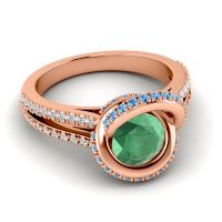 Ornate Halo Pave Bhramana Ring